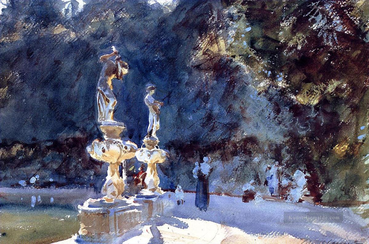 Florenz Fountain Boboli Garten John Singer Sargent Aquarell Ölgemälde